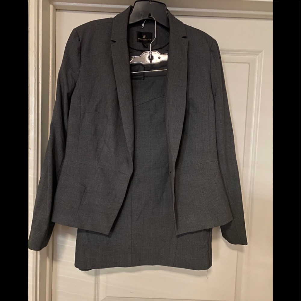 Gray Skirt Suit